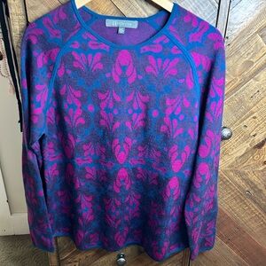Title Nine Damask 100% Merino Wool Sweater